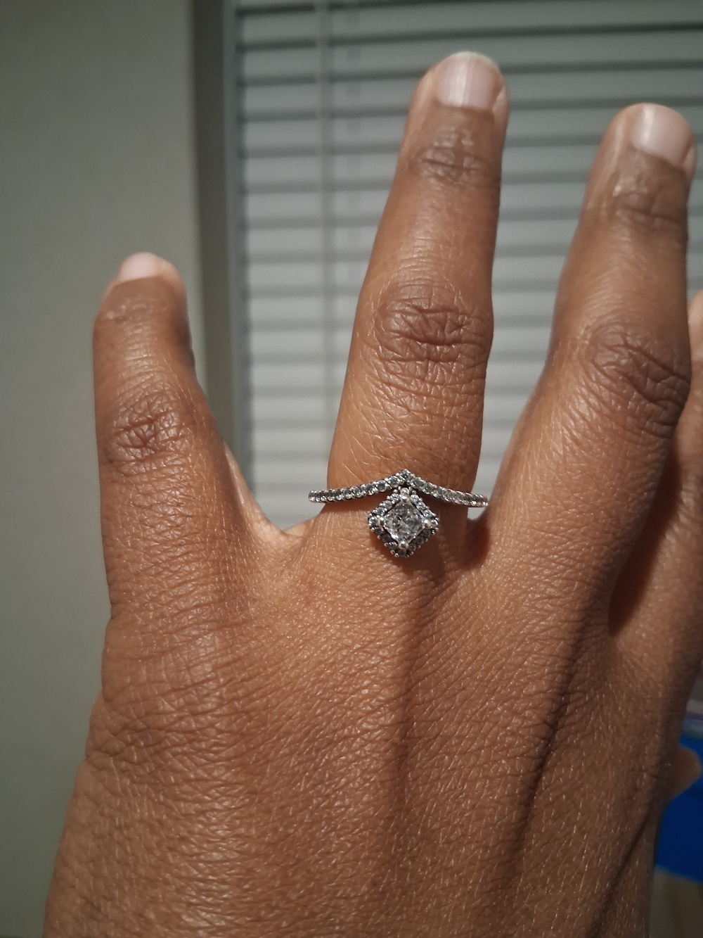 Pandora Silver Cubic Zirconia SINGLE Band Ring - Silver/ SZ 9